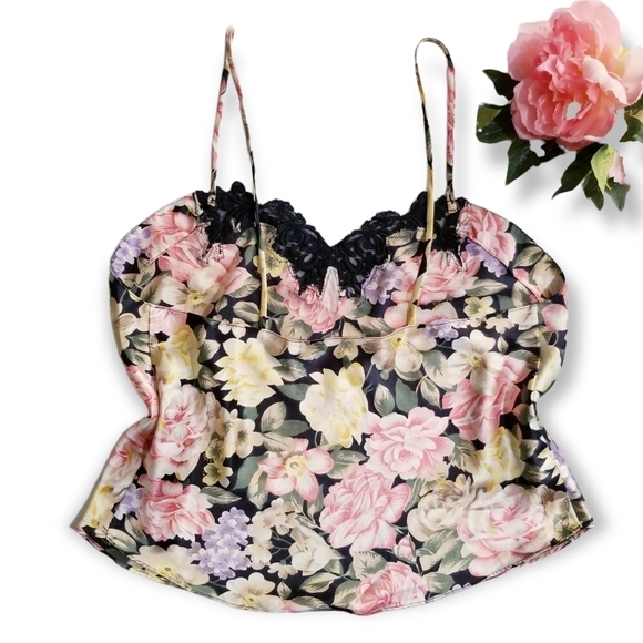 Victoria’s Secret Vintage 90s Gold Tag Floral Satin Soft Pajama Set - Picture 10 of 15